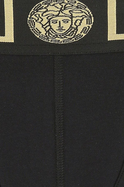 VERSACE | Black stretch cotton boxer set