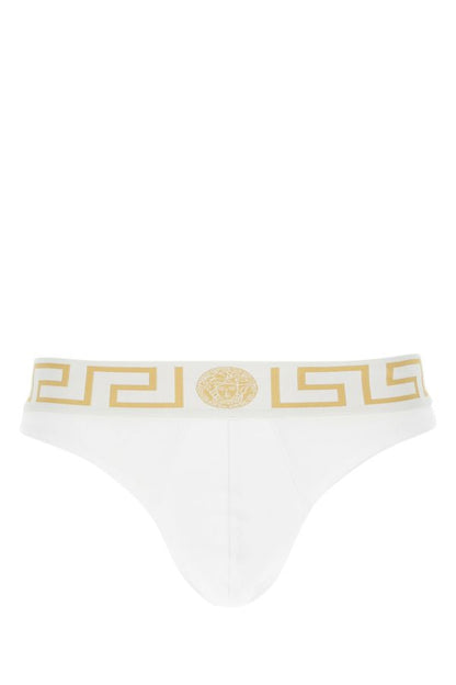 VERSACE | White stretch cotton thong
