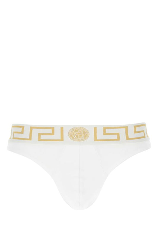 VERSACE | White stretch cotton thong