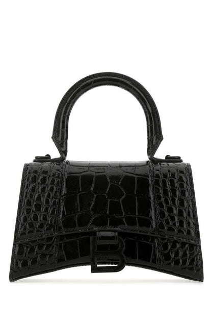 BALENCIAGA | Black leather Hourglass XS handbag