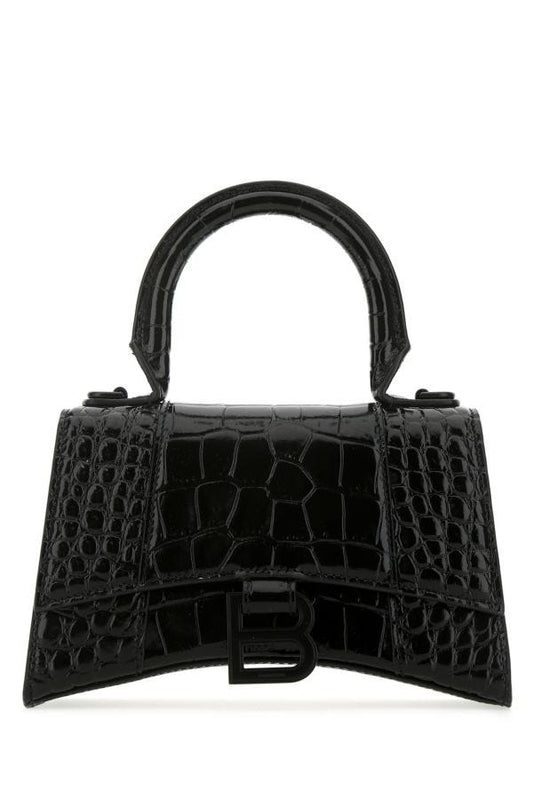 BALENCIAGA | Black leather Hourglass XS handbag