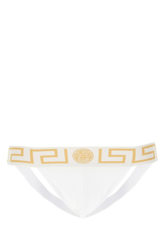 VERSACE | White stretch cotton jockstrap