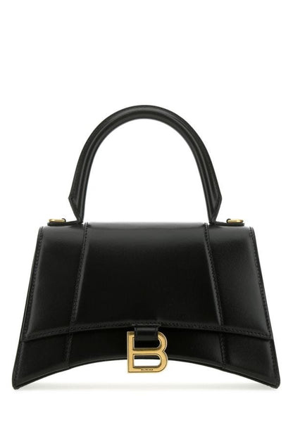 BALENCIAGA | Black leather small Hourglass handbag