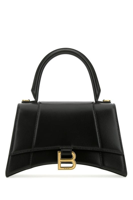 BALENCIAGA | Black leather small Hourglass handbag