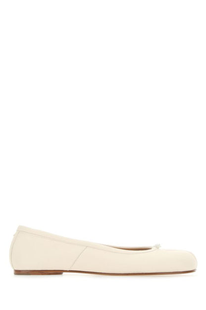 MAISON MARGIELA | Ivory leather Tabi ballerinas