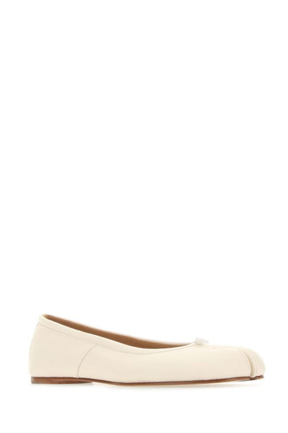 MAISON MARGIELA | Ivory leather Tabi ballerinas