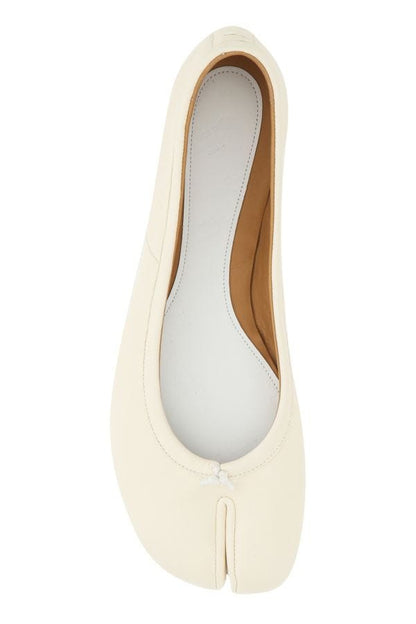 MAISON MARGIELA | Ivory leather Tabi ballerinas