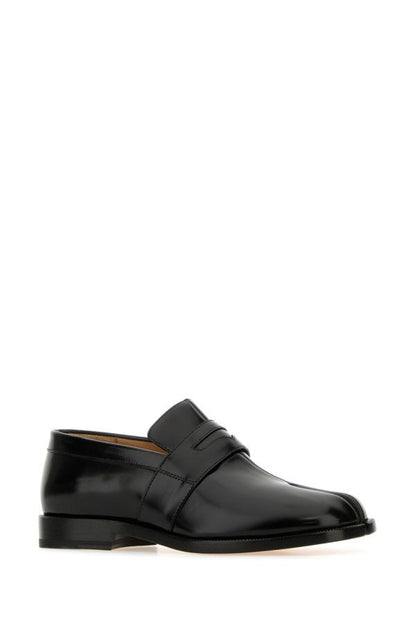 MAISON MARGIELA | Black leather Tabi loafers