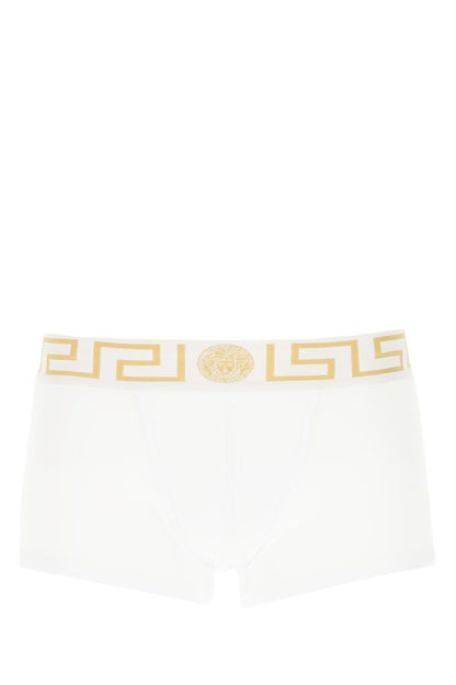 VERSACE | White stretch cotton boxer set
