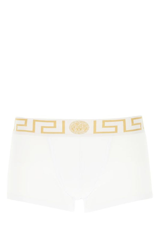 VERSACE | White stretch cotton boxer set