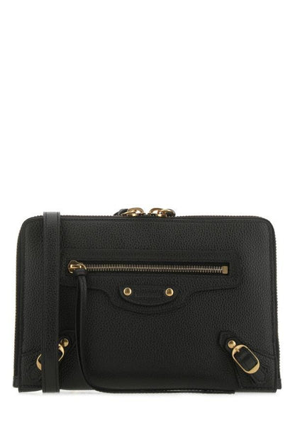BALENCIAGA | Black leather Neo Classic S pouch