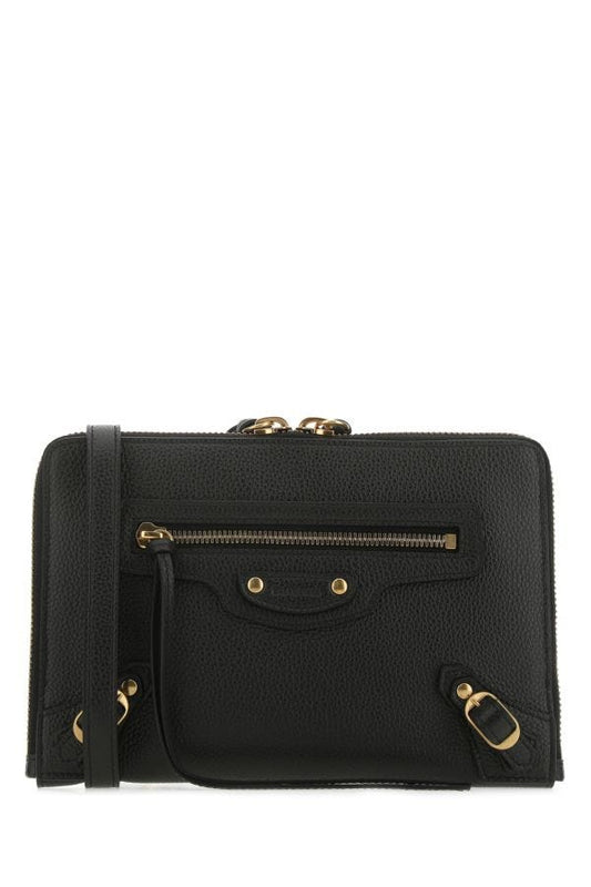BALENCIAGA | Black leather Neo Classic S pouch