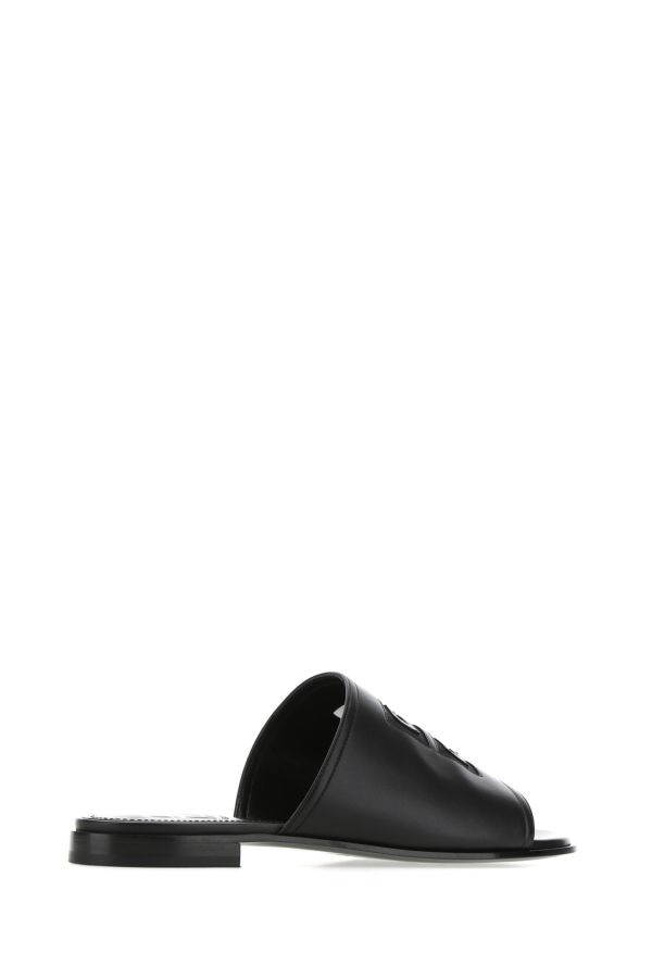 GIVENCHY | Black nappa leather 4G slippers