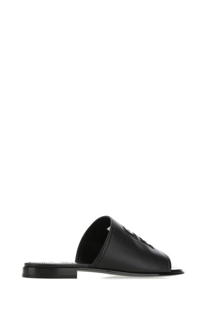 GIVENCHY | Black nappa leather 4G slippers