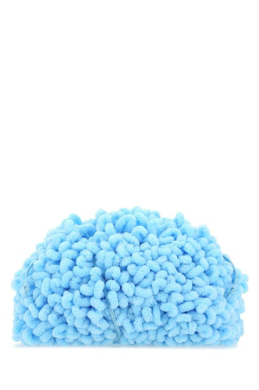 BOTTEGA VENETA | Light blue chenille mini clutch