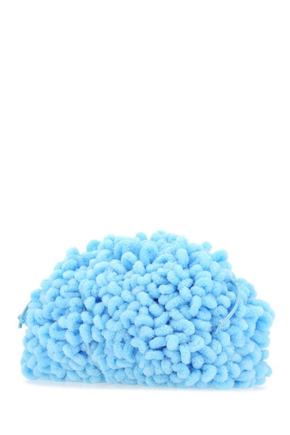 BOTTEGA VENETA | Light blue chenille mini clutch