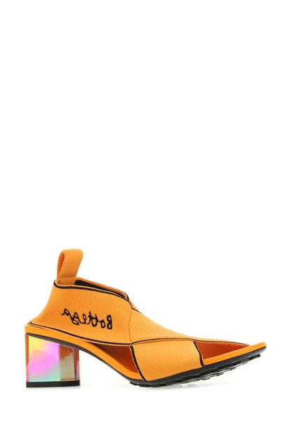 BOTTEGA VENETA | Orange elastic fabric Flex sandals