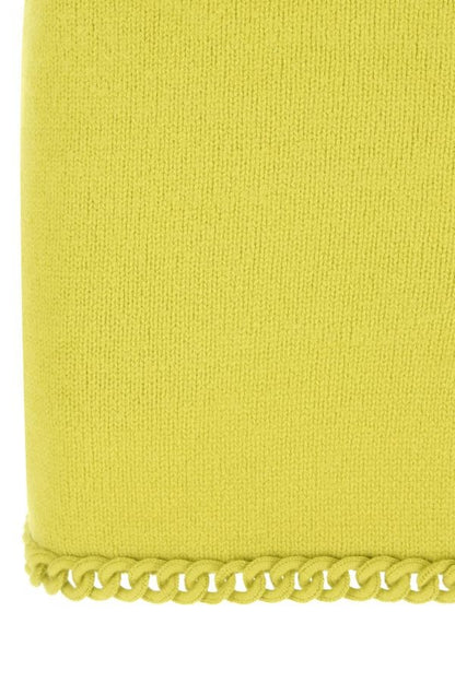 BOTTEGA VENETA | Acid green wool mini skirt
