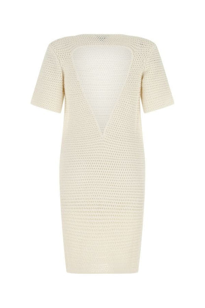 BOTTEGA VENETA | Ivory crochet dress