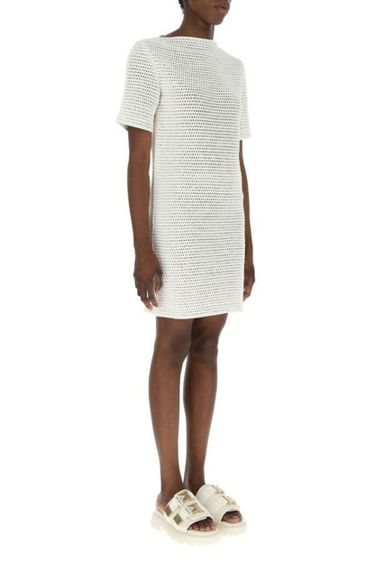 BOTTEGA VENETA | Ivory crochet dress