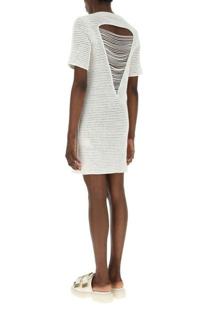 BOTTEGA VENETA | Ivory crochet dress