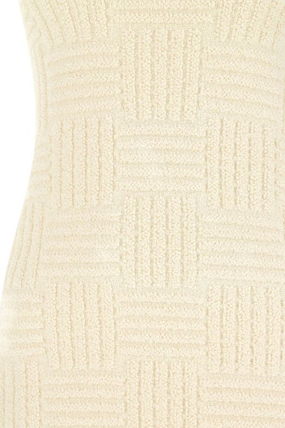 BOTTEGA VENETA | Ivory terry fabric mini dress
