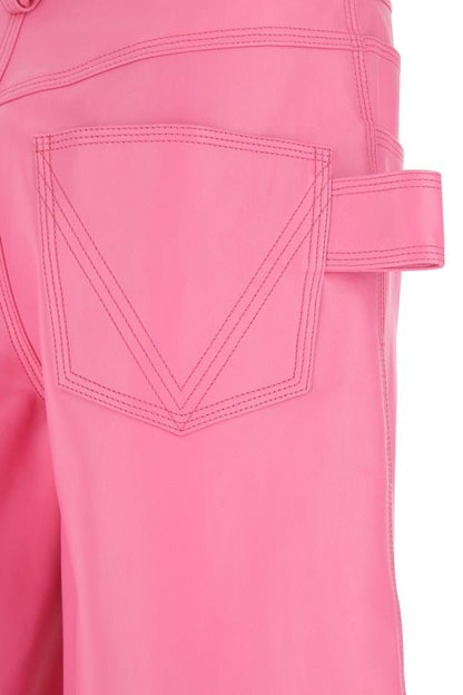 BOTTEGA VENETA | Pink nappa leather bermuda shorts