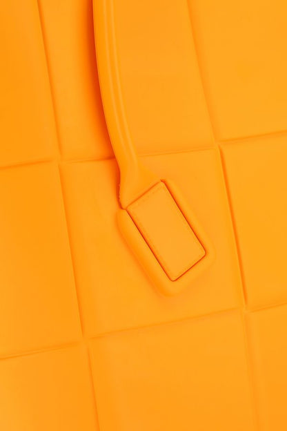 BOTTEGA VENETA | Orange rubber Arco shopping bag