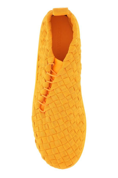 BOTTEGA VENETA | Orange fabric Plat sneakers