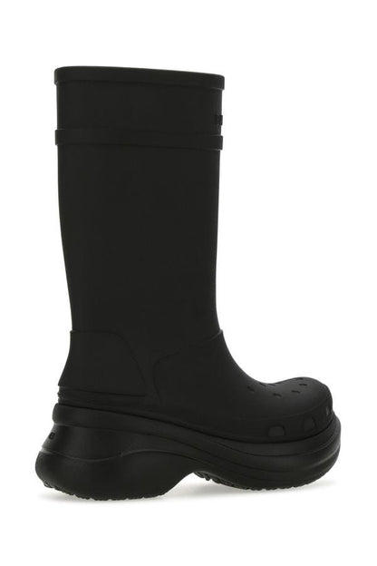 BALENCIAGA | Black rubber Crocs boots