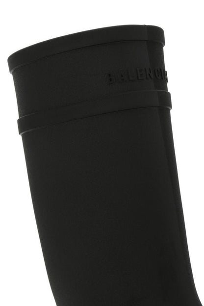 BALENCIAGA | Black rubber Crocs boots