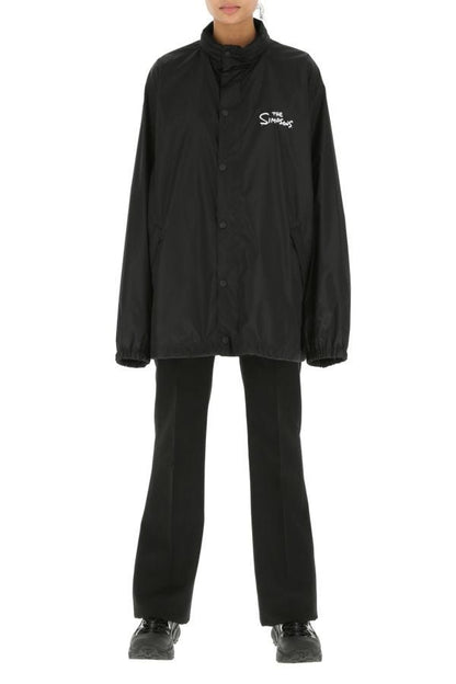 BALENCIAGA | Black polyester oversize jacket