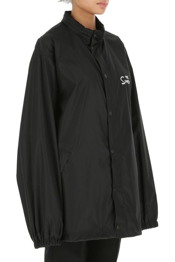 BALENCIAGA | Black polyester oversize jacket