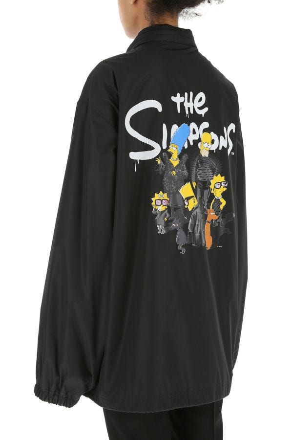 BALENCIAGA | Black polyester oversize jacket