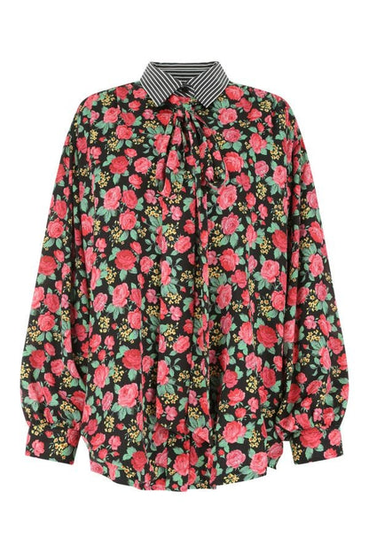 BALENCIAGA | Printed polyester reversibile oversize blouse