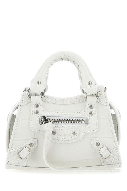 BALENCIAGA | White leather super nano Neo Classic handbag