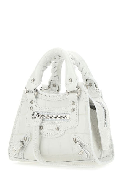 BALENCIAGA | White leather super nano Neo Classic handbag