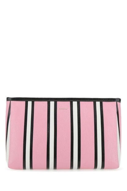 BALENCIAGA | Multicolor leather Barbes clutch