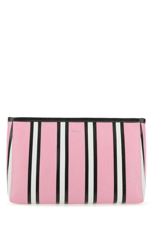 BALENCIAGA | Multicolor leather Barbes clutch