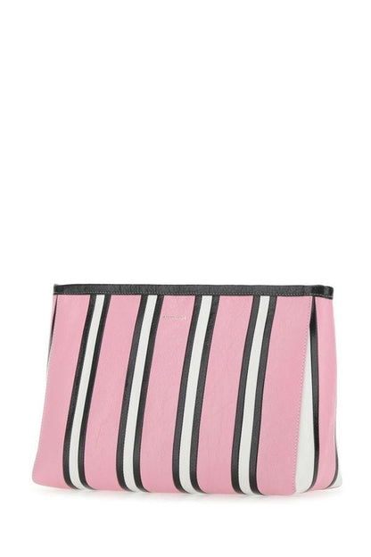 BALENCIAGA | Multicolor leather Barbes clutch