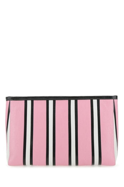 BALENCIAGA | Multicolor leather Barbes clutch