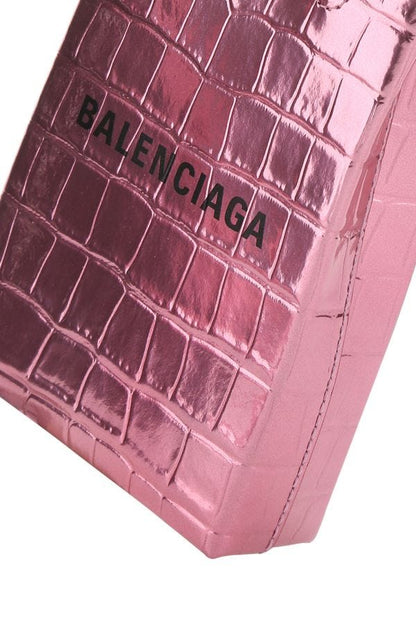 BALENCIAGA | Pink leather phone case