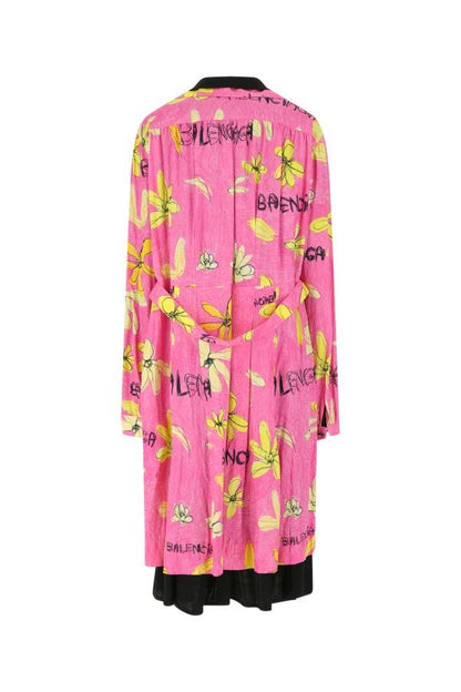BALENCIAGA | Printed viscose blend reversible dress