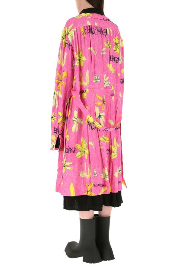 BALENCIAGA | Printed viscose blend reversible dress