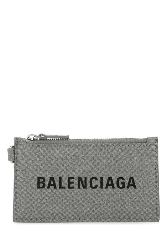 BALENCIAGA | Grey fabric card holder