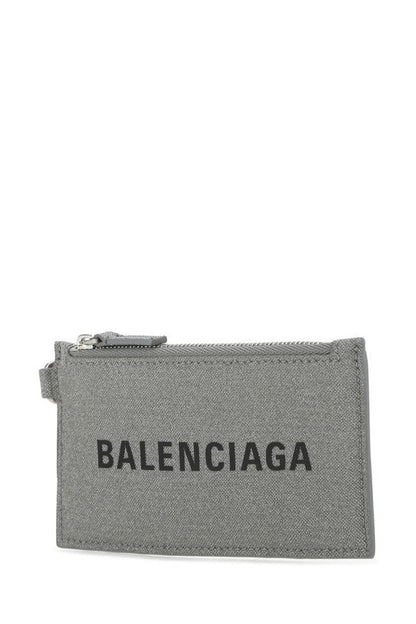 BALENCIAGA | Grey fabric card holder
