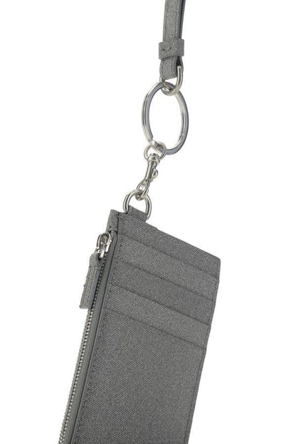 BALENCIAGA | Grey fabric card holder