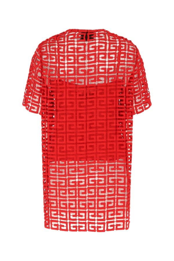 GIVENCHY | Red viscose blend oversize top