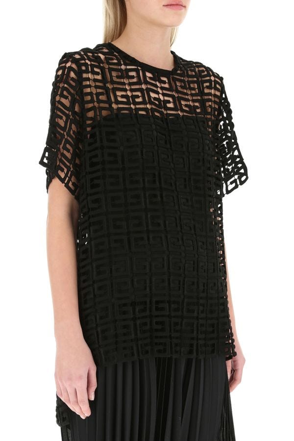 GIVENCHY | Black viscose blend oversize top