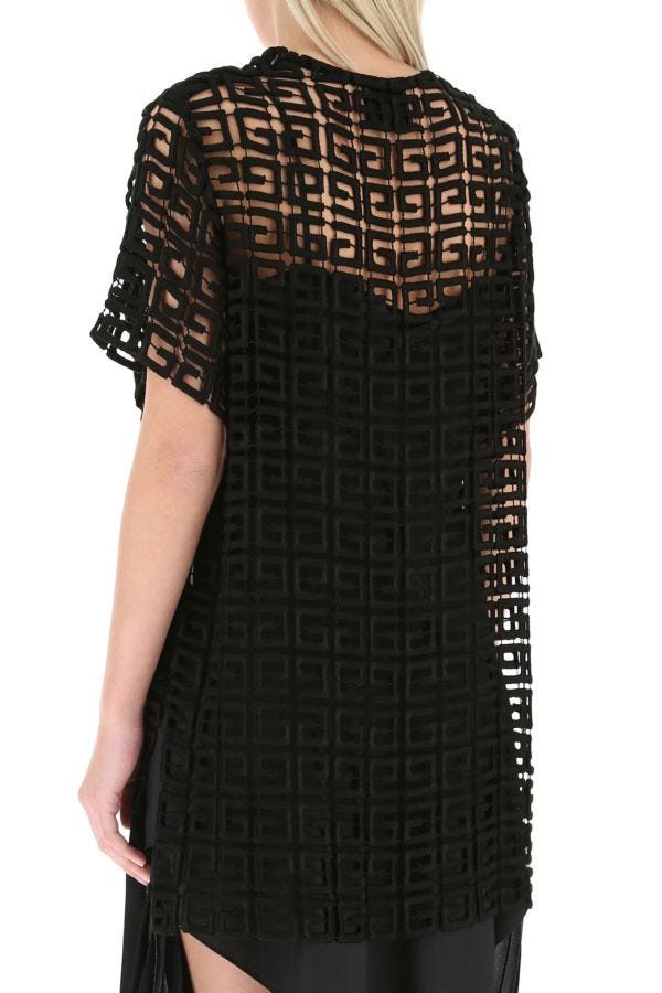 GIVENCHY | Black viscose blend oversize top